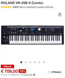 Tastiera Roland V-Combo VR-09-B