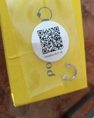 Horseshoe in titanio color argento