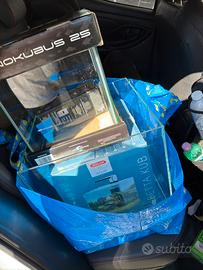 3 Acquari Nano Cube + filtri e plafoniere