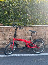 Bici pieghevole rosso primaverile - 6 marce