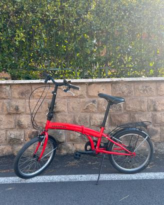 Bici pieghevole rosso primaverile - 6 marce