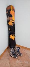 Tavola e scarponi da snowboard