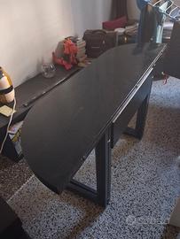 Tavolo nero pieghevole