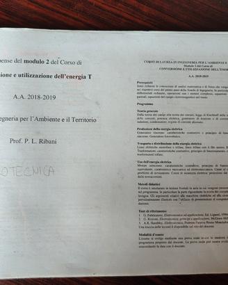 Dispensa Conversione e utilizzazione dell'energia