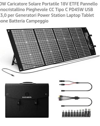 Pannello solare portatile e pieghevole Elecaenta 1