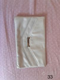 Borsa Clutch Elegante in Pelle Bianca