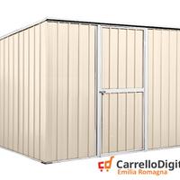 Casetta box giardino Acciaio 260x185cm avorio