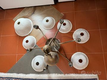 Lampadario vetro Murano anticato