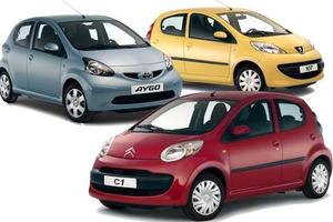 Peugeot 107, Citroen C1, Toyota Aygo, Toyota Yaris