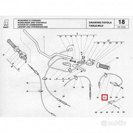 Corda comando aria Cagiva Ala Rossa 350 - 39180
