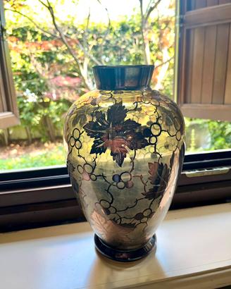 Vaso vintage con inserti argento