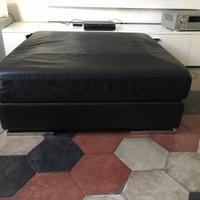 Pouf pelle nera 1mX1m