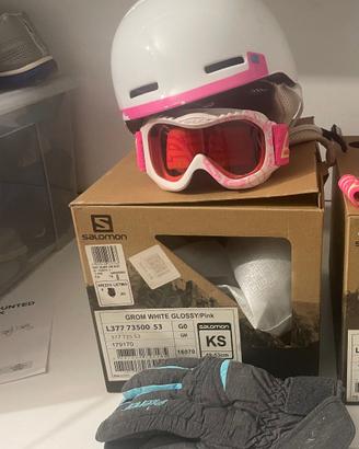 Casco da sci bambina Salomon + guanti