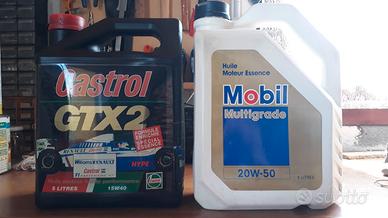 2 taniche Castrol + 2 Mobil kg.20
