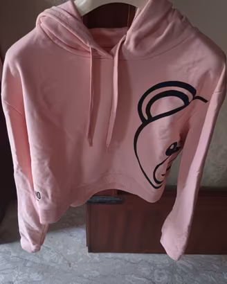 Maschino cropped hoodie felpa da donna (taglia S)