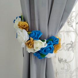 Embrasse floreale per tende fatta a mano