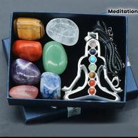 Set meditazione collana e pietre chakra NUOVO