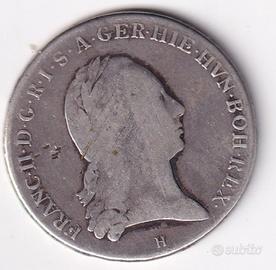 italia stati-1 tallero corone 1796m-francesco II -