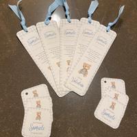 10 segnaposto e 10 tag battesimo