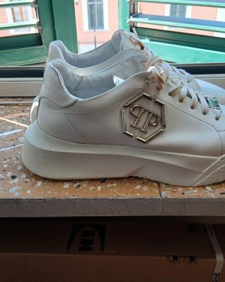 Scarpe Philipp Plein Godzilla Bianco