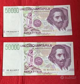 Carta monetaria da 50000 lire