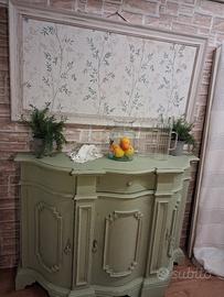 credenza verde salvia in legno