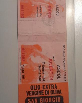 Biglietto Integro Ascoli Juventus 84-85