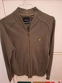 felpa Lyle & Scott da uomo, colore verde militare