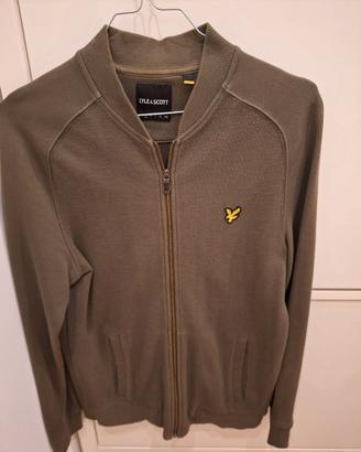 felpa Lyle & Scott da uomo, colore verde militare