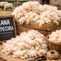 Lana di pecora pulita