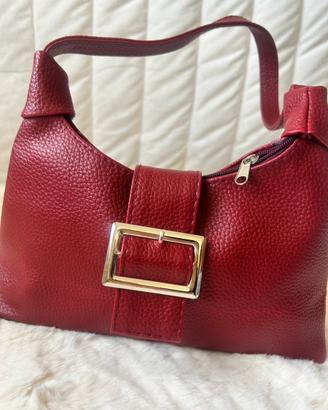 Borsa a Spalla Vintage Rosso ciliegia