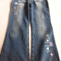jeans a zampa per bambina 8/9 anni 