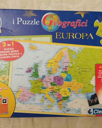 Clementoni Puzzle Geografico Europa 2 In 1 Complet