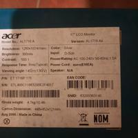 ACER - LCD Monitor 17" - AL1716 as Imballato