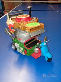 Pizza thrower delle Tartarughe Ninja + 2 act fig.