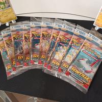 Carte Pokemon più 10 carte rare stella nera.