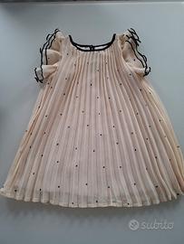 Abito in tulle plissettato H&M a pois 98 cm nuovo 