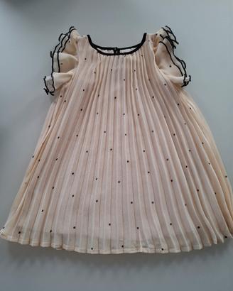Abito in tulle plissettato H&M a pois 98 cm nuovo 