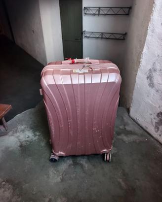 Trolley grande rigido rosa oro (70x44x27 cm)
