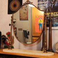 Specchio vintage basculante ottone e marmo