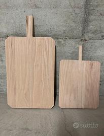 2 taglieri in legno di rovere