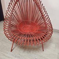 Poltrona midollino anni 60