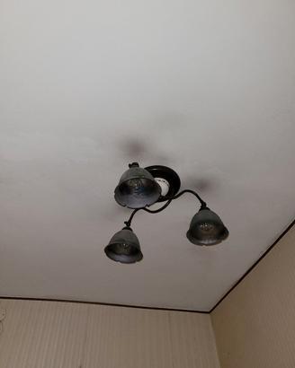 lampadario con campana in vetro