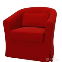 cover rossa per poltrona Ikea tullsta