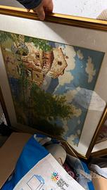 Quadro punto pieno in lana