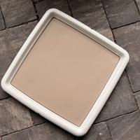 Porta traversine 60x60, beige e bianco