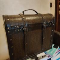 valigetta in legno e pelle