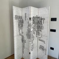 2 Paraventi Separè 4 pannelli