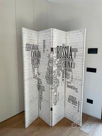 2 Paraventi Separè 4 pannelli