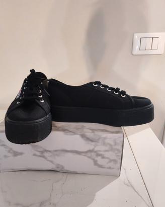 superga in tela platform